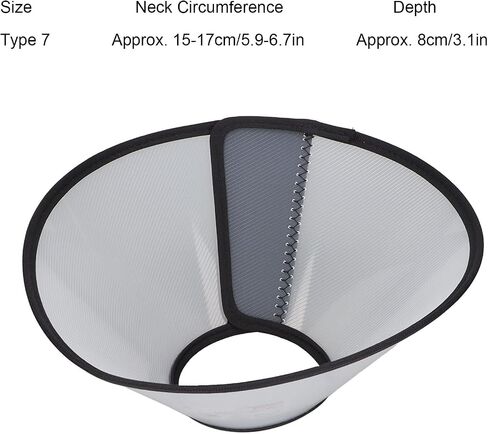 Adjustable Dog Elizabeth Collar, Dog Neck Cone Recovery Cone Collar Protective Collar for After Surgery Anti Bite Lick Wound Healing Safety Practical Plastic E Collar for Dogs After Surgery(Type 7) in Saudi Arabia