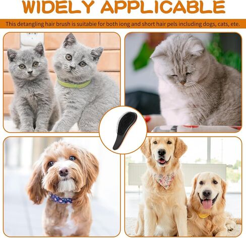 Cat & Dog Brush with Soft Rubber Pins - Pet Hair Brush- Cat Brushes for Indoor Cats, No Scratching Removes Hair Mats Tangles and Loose Fur for Short to Long Haired (Rose Gold) in Saudi Arabia
