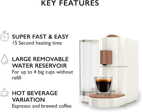 K-FEE® Twins II Single Serve Coffee, Espresso, Milk Machine (Black/Copper) | Compatible with Starbucks® Verismo* in Kuwait