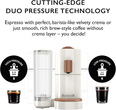K-FEE® Twins II Single Serve Coffee, Espresso, Milk Machine (Black/Copper) | Compatible with Starbucks® Verismo* in Kuwait