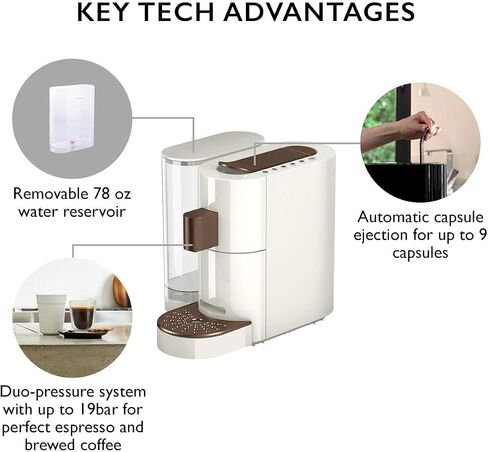 K-FEE® Twins II Single Serve Coffee, Espresso, Milk Machine (Black/Copper) | Compatible with Starbucks® Verismo* in Kuwait