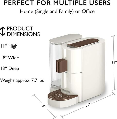 K-FEE® Twins II Single Serve Coffee, Espresso, Milk Machine (Black/Copper) | Compatible with Starbucks® Verismo* in Kuwait