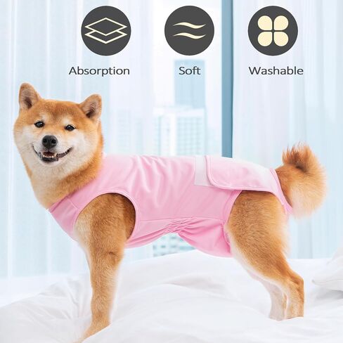 Recovery Suit for Dogs Cats After Surgery, Professional Pet Recovery Shirt Dog Abdominal Wounds Bandages, Substitute E-Collar & Cone,Prevent Licking Dog Onesies (Purple, Medium) in Saudi Arabia