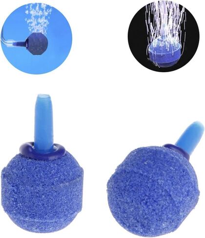 Blue Ball Shape Airstones, Air Bubble Increaser for Aquarium Fish Tank Oxygen Adjustable Stone Ball Air Pump Accessory Aquarium Pumps and Filters in Saudi Arabia