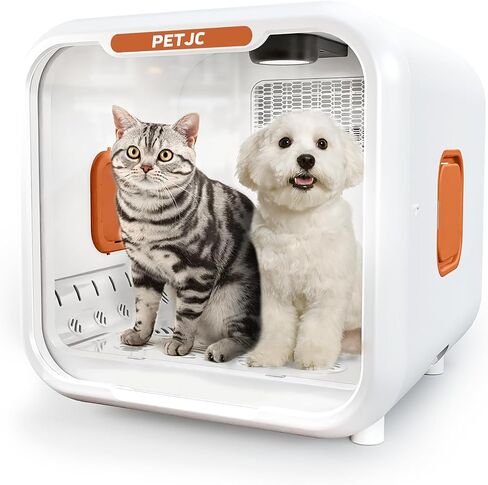 Automatic Pet Dryer Box for Cats and Small Dogs,Ultra Quiet Dog Hair Dryer 71L Capacity with Smart Temperature Control and 360 Drying (orange-plus) in Saudi Arabia