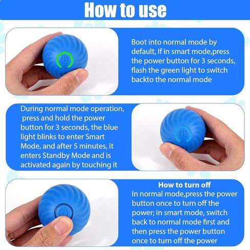 ألعاب القطط التفاعلية 2.0، لعبة القطط الذكية ذاتية التدحرج مع ضوء ملون، قابلة لإعادة الشحن عبر USB، كرة دوارة أوتوماتيكية للقطط المتحركة للقطط البالغة في الأماكن المغلقة التي تشعر بالملل in Kuwait