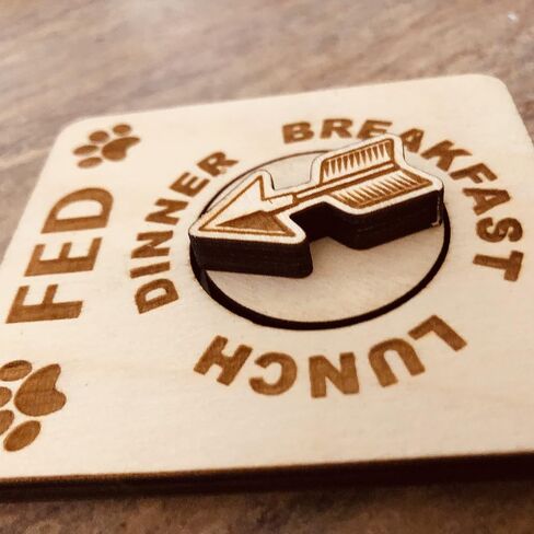 DOG Fed | CAT Fed EZDial, 3 meals per day (Magnets | Adhesives) in Saudi Arabia