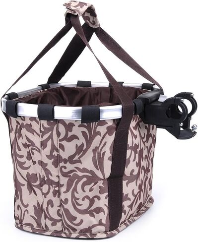 سلة دراجة الحيوانات الأليفة وحقيبة الناقل - سلة دراجة للسفر للحيوانات الأليفة قابلة للطي والانفصال - حامل سلة ركوب الدراجة للحيوانات الأليفة الصغيرة والكلاب والقطط والأرنب (أرجواني) in Kuwait