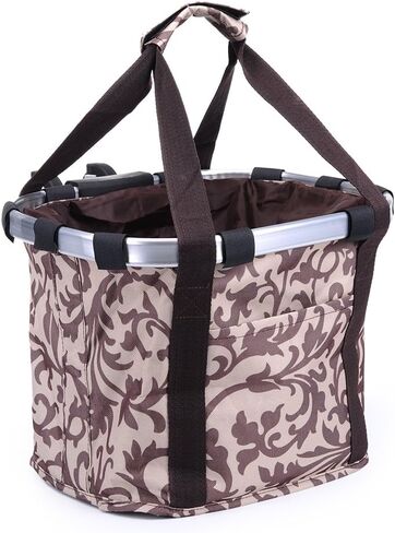 سلة دراجة الحيوانات الأليفة وحقيبة الناقل - سلة دراجة للسفر للحيوانات الأليفة قابلة للطي والانفصال - حامل سلة ركوب الدراجة للحيوانات الأليفة الصغيرة والكلاب والقطط والأرنب (أرجواني) in Kuwait