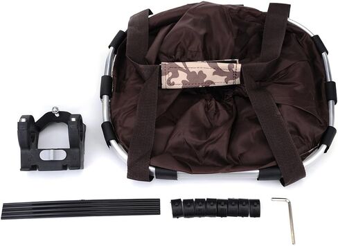 سلة دراجة الحيوانات الأليفة وحقيبة الناقل - سلة دراجة للسفر للحيوانات الأليفة قابلة للطي والانفصال - حامل سلة ركوب الدراجة للحيوانات الأليفة الصغيرة والكلاب والقطط والأرنب (أرجواني) in Kuwait