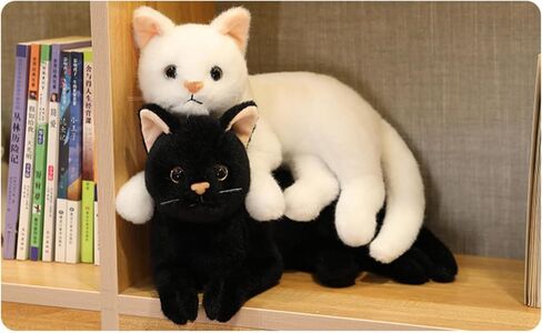 Cute cat Plush Toys, pet Animal Stuffed Toys, Children's Gifts, (Black) in Saudi Arabia