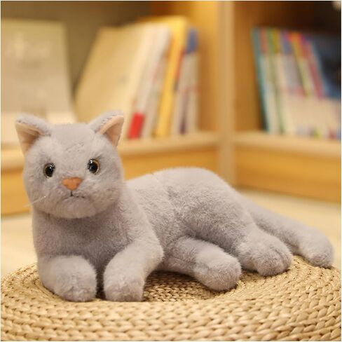 Cute cat Plush Toys, pet Animal Stuffed Toys, Children's Gifts, (Black) in Saudi Arabia