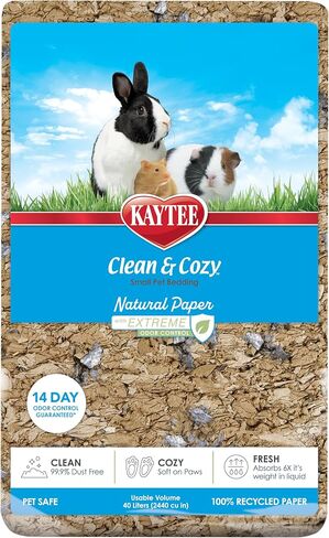 Kaytee Clean & Cozy Natural Paper with Extreme Odor Control Bedding, Made with 100% Recycled Paper in Kuwait