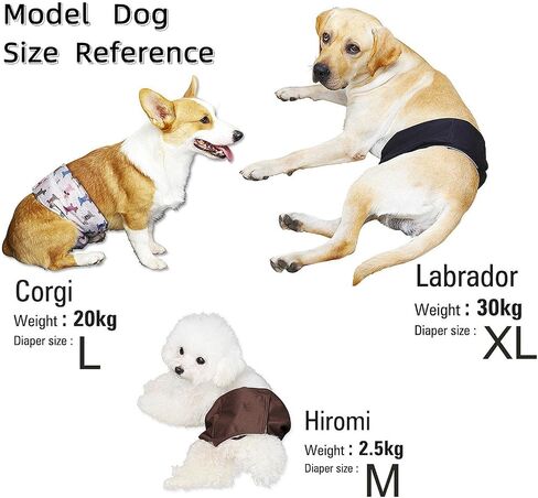Washable Male Dog Diapers 6 Pack Reusable Male Dog Belly Band Multicolour M Waist 13.4 x17.3 Inch in Saudi Arabia