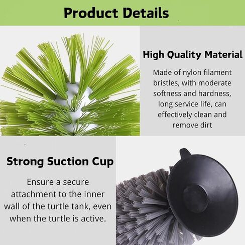 4 Pack Turtle Brush - Turtle Shell Cleaning Brush with Suction Cup for Tank Remove Aquatic Mud Dirt Tortoises Back Scratches Brush Promoting Shell Health for Red Eared Slider Turtle (4 Pack) in Saudi Arabia