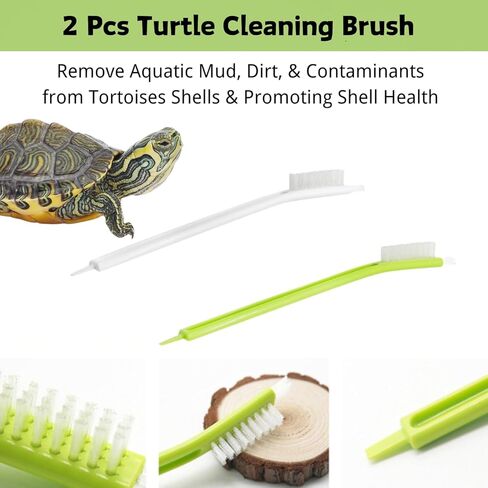 4 Pack Turtle Brush - Turtle Shell Cleaning Brush with Suction Cup for Tank Remove Aquatic Mud Dirt Tortoises Back Scratches Brush Promoting Shell Health for Red Eared Slider Turtle (4 Pack) in Saudi Arabia