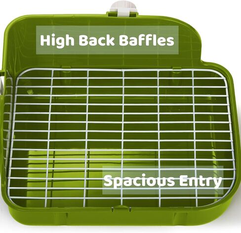 مرحاض صندوق فضلات الأرانب، زاوية بلاستيكية مربعة لتدريب نونية الحيوانات الأليفة، صينية براز شبكية للحيوانات الصغيرة مع مغرفة وبطانة للاستعمال مرة واحدة، ملحقات فراش الأرنب للهامستر القنفذ، أخضر in Kuwait