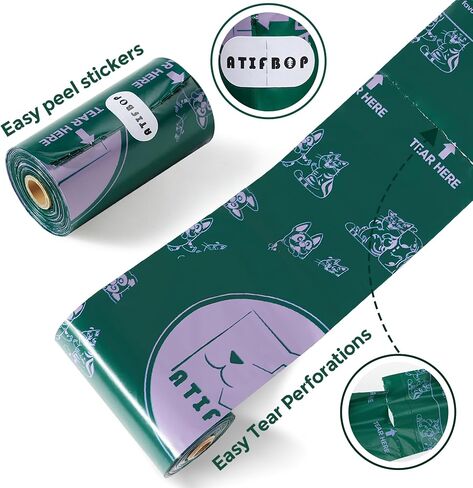 Dog Poop Bags Rolls, Extra Thick and Leak-proof Poop Bags for Dogs, 270 Bags 18 Refill Rolls, Scented Waste Bag for Dog and Cat, Made from 65% Recycled Plastics in Saudi Arabia
