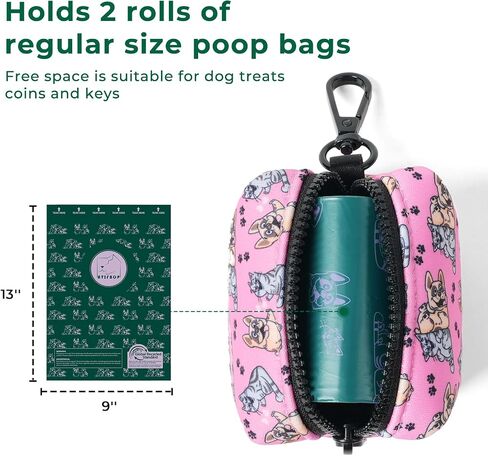 Dog Poop Bags Rolls, Extra Thick and Leak-proof Poop Bags for Dogs, 270 Bags 18 Refill Rolls, Scented Waste Bag for Dog and Cat, Made from 65% Recycled Plastics in Saudi Arabia