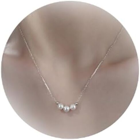 قلادات اللؤلؤ للنساء قابل للتعديل اليدوية اللؤلؤ المختنق قلادة جولة تقليد اللؤلؤ ستراند القلائد لذيذ الزفاف قلادة اللؤلؤ للعرائس مجوهرات بسيطة حساسة هدايا وصيفه الشرف in Kuwait