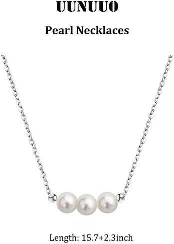 قلادات اللؤلؤ للنساء قابل للتعديل اليدوية اللؤلؤ المختنق قلادة جولة تقليد اللؤلؤ ستراند القلائد لذيذ الزفاف قلادة اللؤلؤ للعرائس مجوهرات بسيطة حساسة هدايا وصيفه الشرف in Kuwait