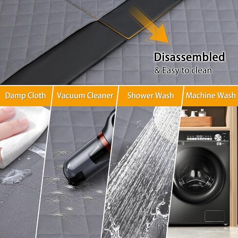 Dog Car Back Seat Extender Cover,Hard Bottom Scratchproof and Waterproof Protector,with Mesh Window and Storage Pocket for Car,SUVs,Trucks Gray in Saudi Arabia