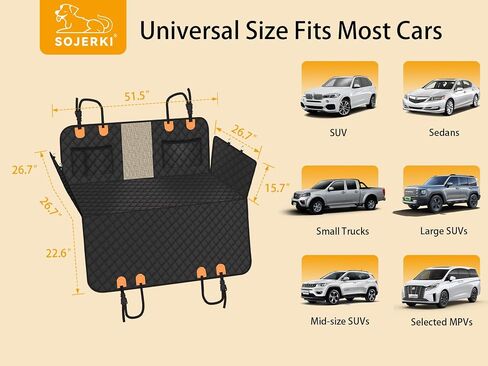 Dog Car Back Seat Extender Cover,Hard Bottom Scratchproof and Waterproof Protector,with Mesh Window and Storage Pocket for Car,SUVs,Trucks Gray in Saudi Arabia