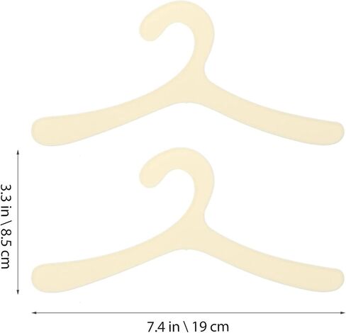 NUOBESTY 20pcs Pet Apparel Hangers Puppy Cat Kitten Clothes Hanger Plastic Pet Hanger Doll Hanger for Small Dog Clothing - 7.4 x 3.3 x 0.08 inches in Saudi Arabia