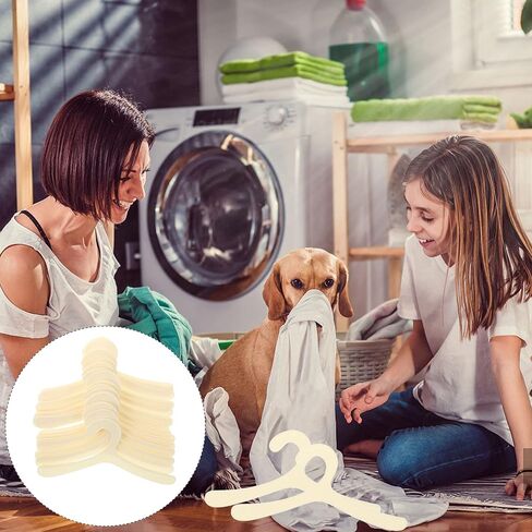 NUOBESTY 20pcs Pet Apparel Hangers Puppy Cat Kitten Clothes Hanger Plastic Pet Hanger Doll Hanger for Small Dog Clothing - 7.4 x 3.3 x 0.08 inches in Saudi Arabia