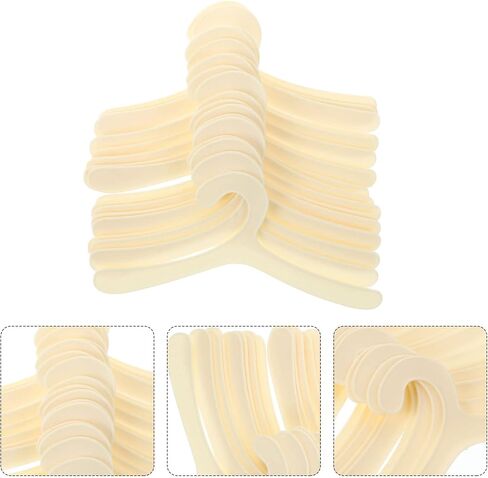 NUOBESTY 20pcs Pet Apparel Hangers Puppy Cat Kitten Clothes Hanger Plastic Pet Hanger Doll Hanger for Small Dog Clothing - 7.4 x 3.3 x 0.08 inches in Saudi Arabia
