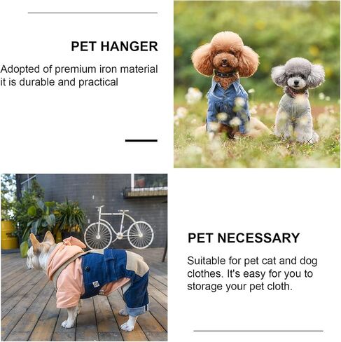 NUOBESTY 20pcs Pet Apparel Hangers Puppy Cat Kitten Clothes Hanger Plastic Pet Hanger Doll Hanger for Small Dog Clothing - 7.4 x 3.3 x 0.08 inches in Saudi Arabia