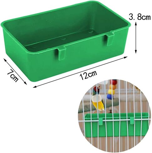 5Pack Cage Cups Bird Feeder, Parrot Bird Water Dispenser, Seed Bowl Food Chicken Feeding Dispenser, Chicken Water Cups for Parrot Parakeet Gamefowl Poultry Pigeon Rabbit in Kuwait