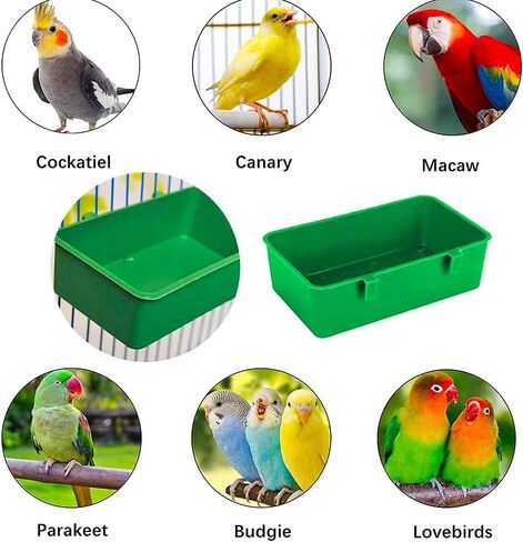 5Pack Cage Cups Bird Feeder, Parrot Bird Water Dispenser, Seed Bowl Food Chicken Feeding Dispenser, Chicken Water Cups for Parrot Parakeet Gamefowl Poultry Pigeon Rabbit in Kuwait