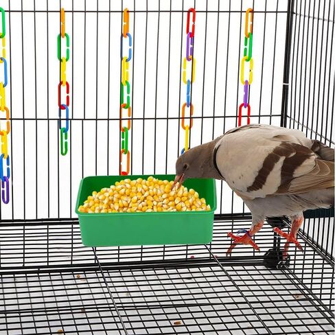 5Pack Cage Cups Bird Feeder, Parrot Bird Water Dispenser, Seed Bowl Food Chicken Feeding Dispenser, Chicken Water Cups for Parrot Parakeet Gamefowl Poultry Pigeon Rabbit in Kuwait