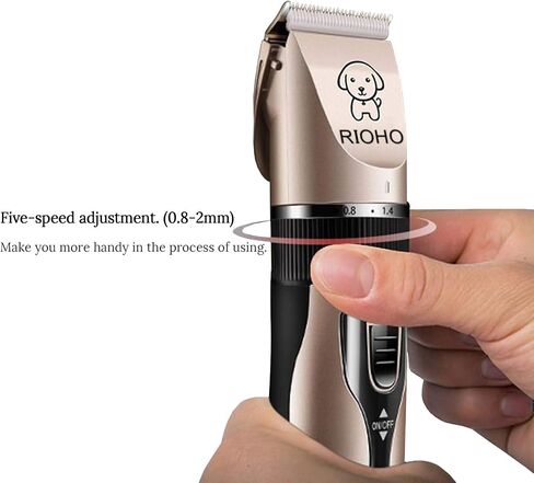 Dog Grooming Kit Clippers Low Noise Electric Quiet Rechargeable Cordless Trimmers Shaver Shears for Dogs, Cats, and Other Pets in Saudi Arabia