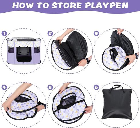 Portable Pet Playpen Dog Cat Play Pen Indoor Foldable Puppy Kitten Rabbit Crate Pen for Outdoor Travel Camping Use, with Storage Bag - M (31.5 x 23.6 x 21.6 Inch) in Saudi Arabia