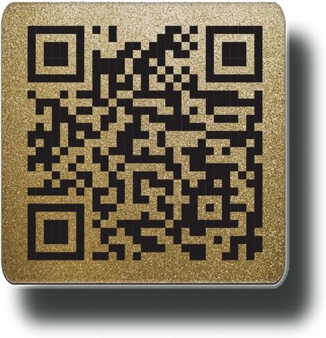 Gravestone QR Code Plaque With Memorial Page For Photos, & More. by GTKME (2x2", Laser Etched, Gold Metallic) in Saudi Arabia