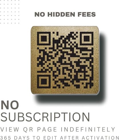 Gravestone QR Code Plaque With Memorial Page For Photos, & More. by GTKME (2x2", Laser Etched, Gold Metallic) in Saudi Arabia
