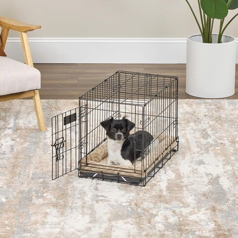 MidWest Homes For Pets QuiteTime Deluxe Wave Bolster Bed for Small Dogs; Easily Machine Wash and Dry; Tan; 22"; 40222-WVTN in Saudi Arabia