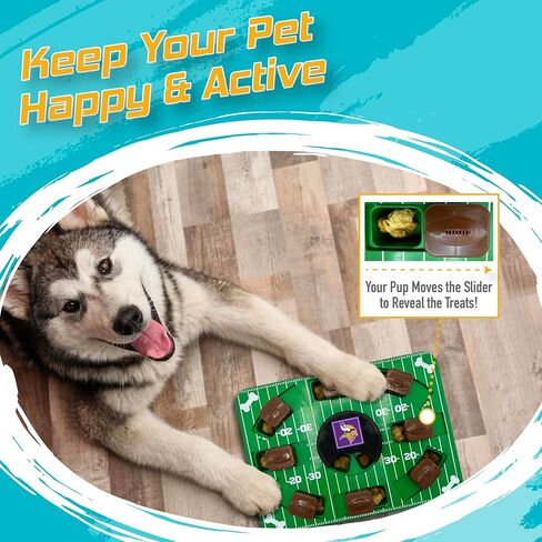 Pets First NFL Minnesota Vikings Puzzle Toy, Puzzle Treat Dog Toy, Interactive Dog Treat Toy, Dog Puzzle in Saudi Arabia
