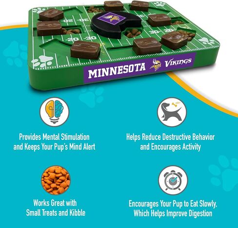 Pets First NFL Minnesota Vikings Puzzle Toy, Puzzle Treat Dog Toy, Interactive Dog Treat Toy, Dog Puzzle in Saudi Arabia