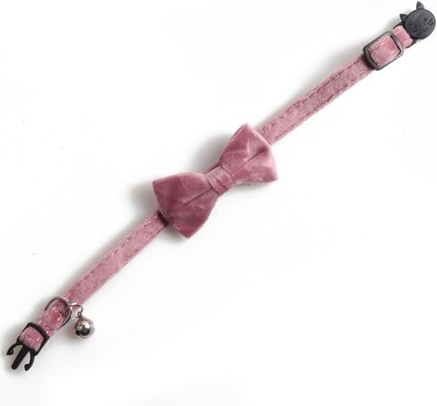 Love Dream Cat Collar Breakaway with Bow Tie and Bells - 3 Pack Velvet Girl Boy Kitty Safety Kitten Collars with Removable Bowtie for Cats Kittens, Blue & Pink & Purple in Saudi Arabia