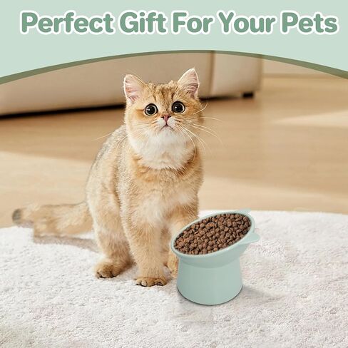 9 Pcs Raised Cat Food Bowls 15 Degrees Plastic Tilted Elevated Cat Bowls Pet Feeder Anti Vomit Dog Kitten Food Dishes Slanted Stand Cats Bowls for Cats and Small Dogs in Saudi Arabia