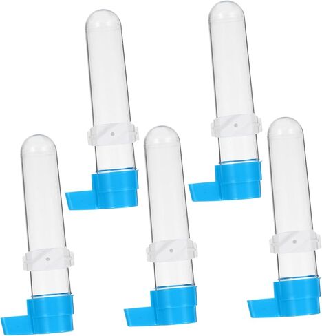 5 قطع الطيور شارب الحيوانات الأليفة الطيور تغذية المياه التلقائي الطيور موزع المياه الطيور شرب زجاجة الطيور تغذية المياه لقفص الطيور الملحقات لأقفاص الطيور لوازم زيادة البلاستيك in Kuwait