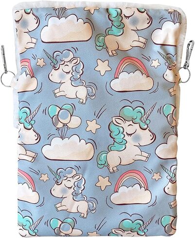 Faux Rabbit Fur Sugar Glider Cuddle Sack Sleeping Pouch Bonding Snuggle Cage Hanging Bed House Hideout Cave for Hamster, Rat, Ferret, Squirrel and Other Small Animal Beds (Blue) in Saudi Arabia