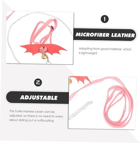 Turtle Leash Lizard Leash Tortoise Pulling Rope Small Animals Control Rope Tortoise Harness Leash Small Pet Harness Tortoise Traction Pink Super Skin Portable Vest in Saudi Arabia