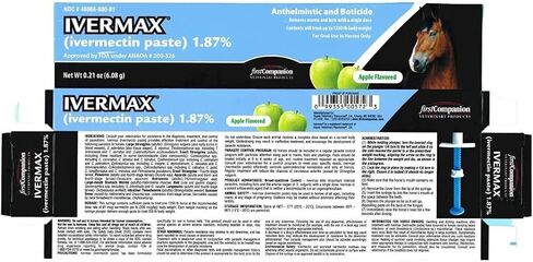 Ivermax (معجون إيفرمكتين) 1.87% للاستخدام عن طريق الفم في الخيول فقط - 4 عبوات in Saudi Arabia