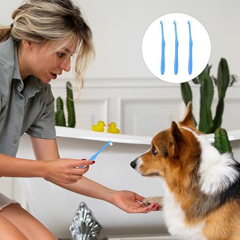 3 Pack Cat Kitten Toothbrush Soft Nano Bristles Puppy Dog Toothbrush Small Cat Dog Toothbrush, Pet Dental Care Oral Hygiene Toothbrush for Sensitive Pet Teeth Gums in Saudi Arabia