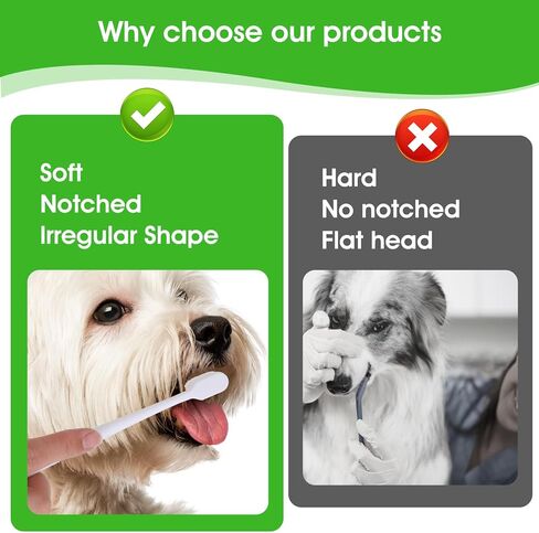 فرشاة أسنان للكلاب، 4 قطع ناعمة لتنظيف أسنان الكلاب، فرشاة أسنان للكلاب بمقبض طويل، فرشاة أسنان للحيوانات الأليفة عالمية لتنظيف أسنان الكلاب الأليفة والعناية بالفم ونظافة الأسنان (أسود، أبيض) in Kuwait