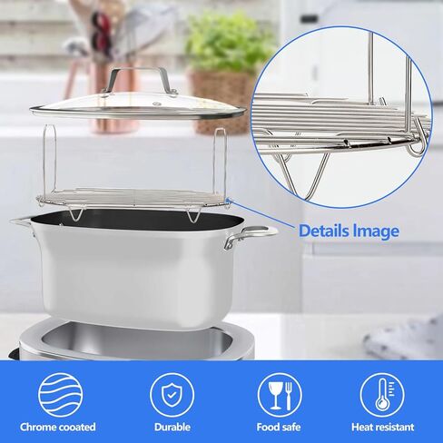 رف البخار والشواء متوافق مع Ninja Foodi Possible Cooker Pro 8.5 Qt MC1000 1PACK (1Pack) in Kuwait